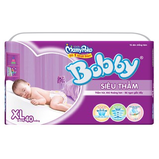 Tã dán Bobby Fresh siêu thấm L44 / XL40