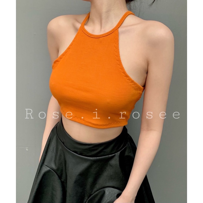 Áo yếm gân Croptop