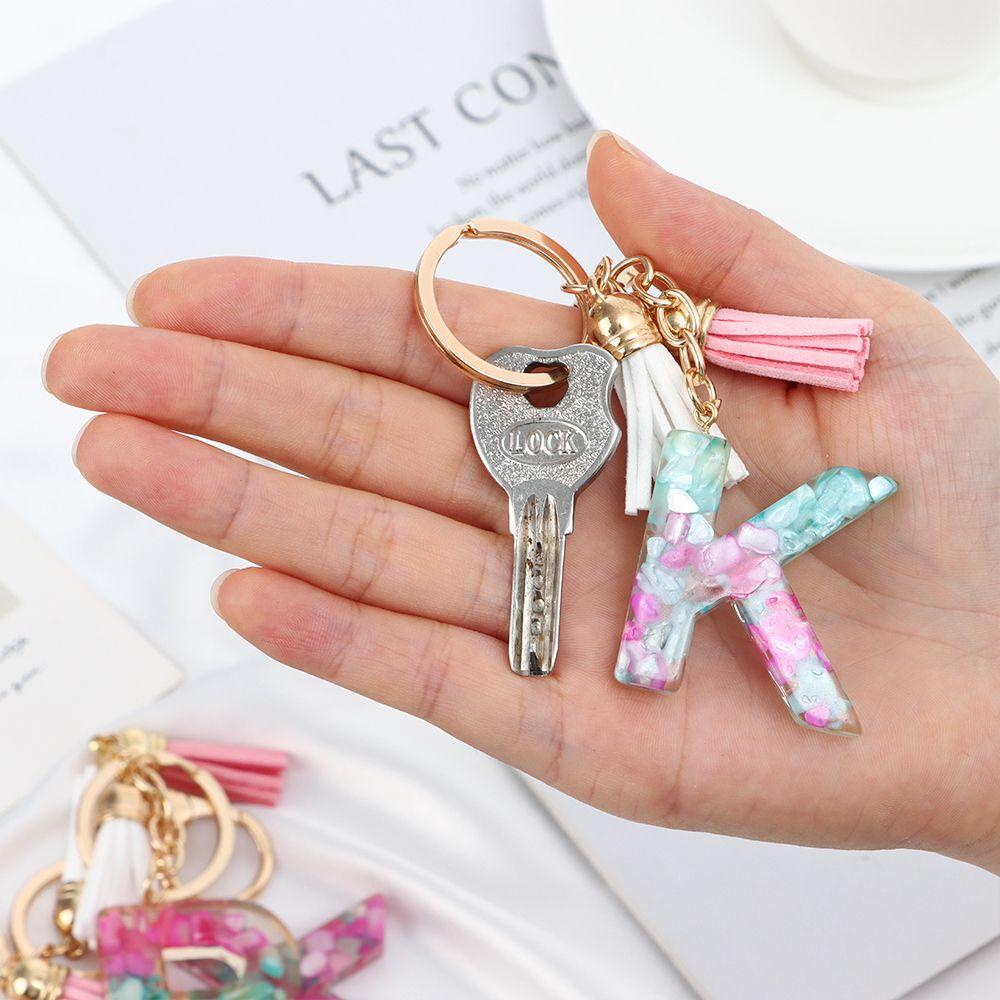 Móc Khóa In Chữ Epoxy Thời Trang