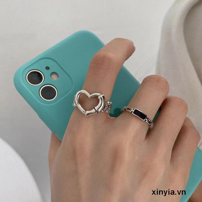 Nhẫn hở hình trái tim thời trang