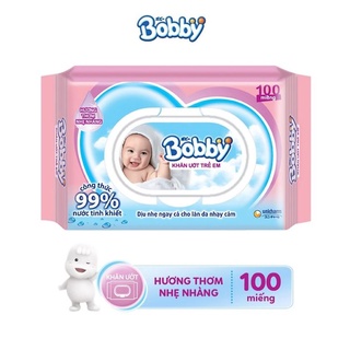Khăn giấy ướt Bobby không mùi 100 tờ