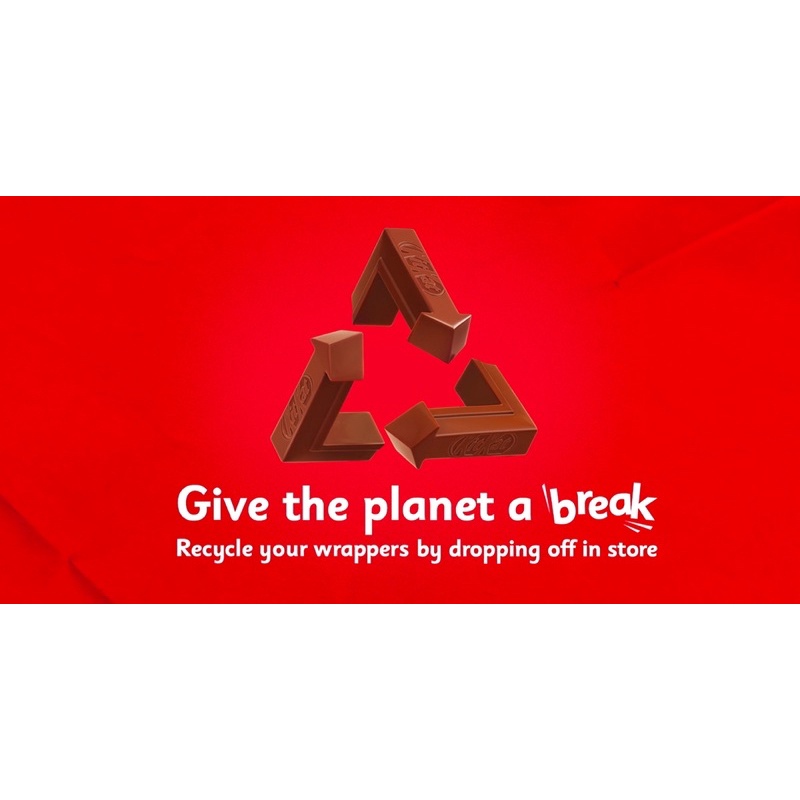 𝙆𝙞𝙩𝙆𝙖𝙩 𝙋𝙡𝙖𝙣𝙚𝙩 🍫 Chocolate sữa nhân bánh xốp KitKat với vỏ bọc mới thân thiện với môi trường - nhập Úc 🇦🇺