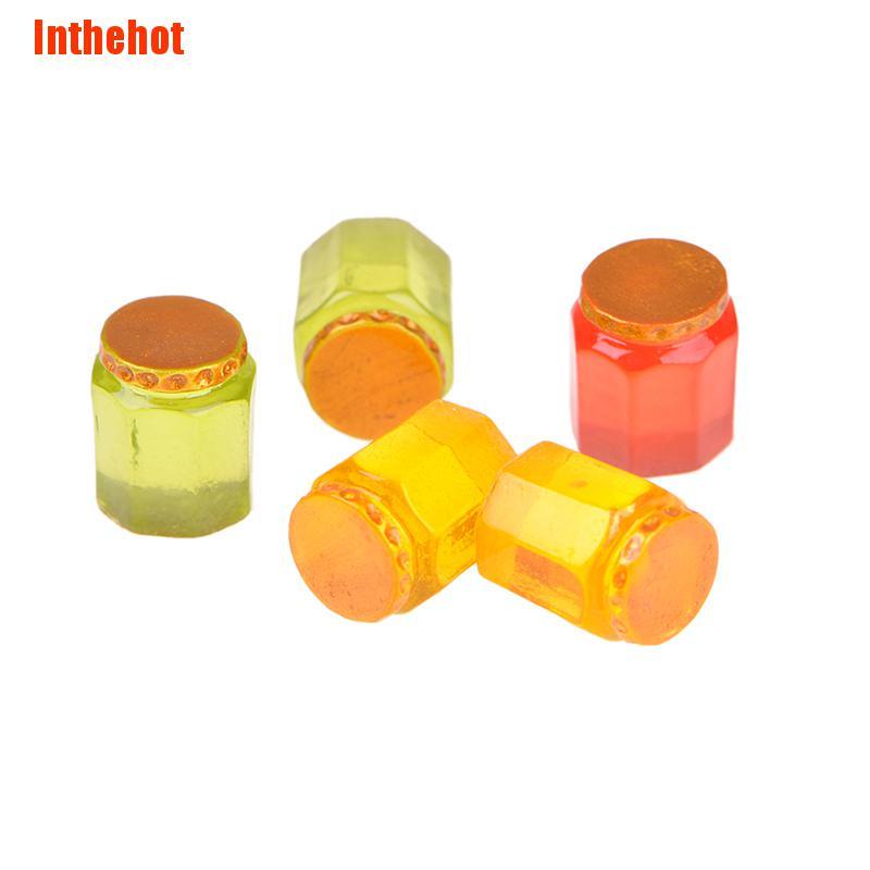Bộ 5 Lọ Mật Ong Mini Tỉ Lệ 1: 12 Trang Trí Nhà Búp Bê