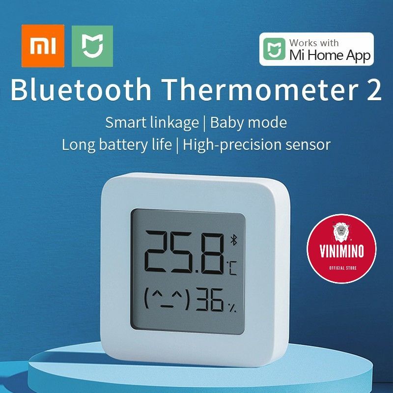 Nhiệt ẩm kế thông minh Xiaomi Mijia kết nối với điện thoại qua app Mi Home | Vinimino Store