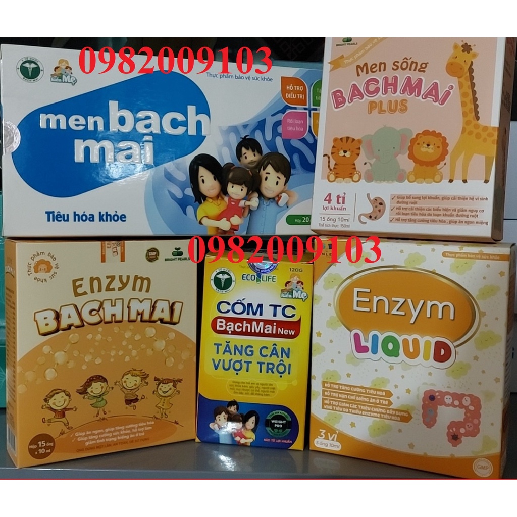 Enzym Bạch Mai Liquid, Enzymes cho hệ tiêu hóa khỏe mạnh (Enzyme kết hợp MEN SỐNG BẠCH MAI PLUS Vital Lactozim Easycol)