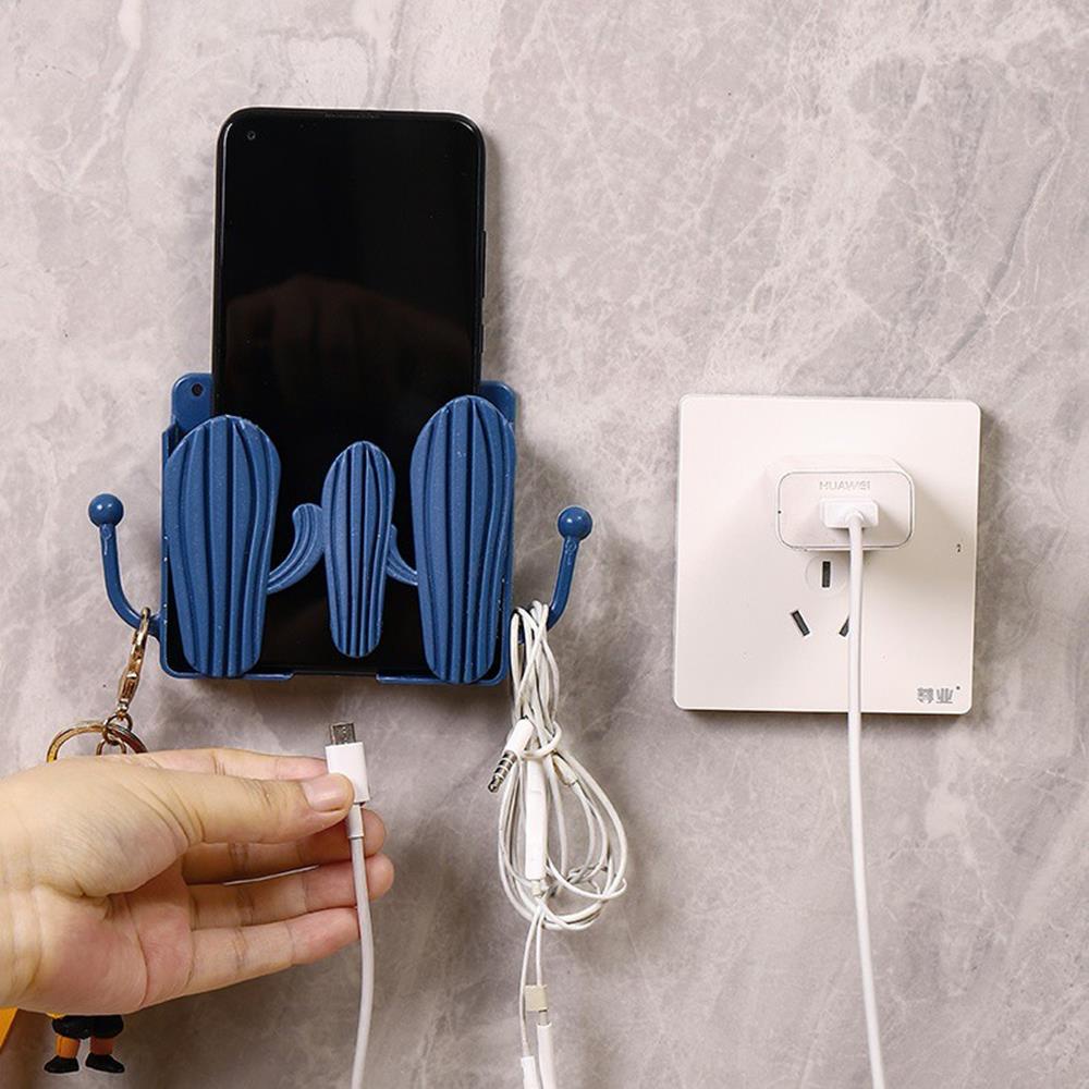 Kệ gắn tường đựng điện thoại - điều khiển - treo đồ đa năng (Dán hoặc Khoan) cỡ 8 x 10cm KM18011a