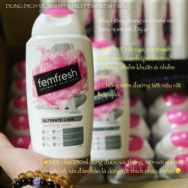 DUNG DỊCH VỆ SINH PHỤ NỮ FEMFRESH HỒNG