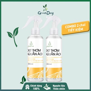 Combo 2 xịt thơm quần áo hương nước hoa winsome - chai xịt 280ml