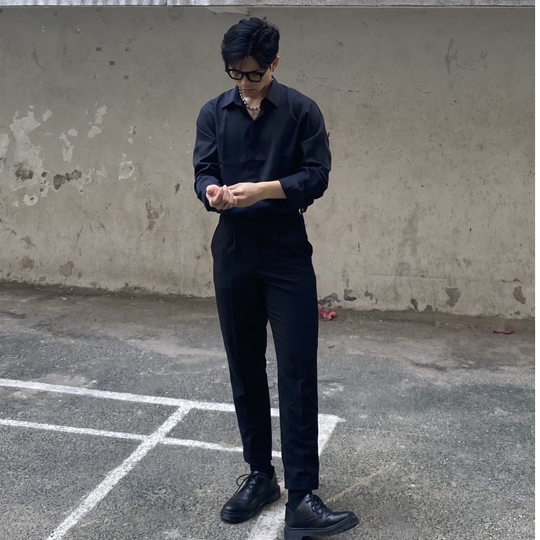 Áo sơ mi nam trơn dài tay unisex áo sơ mi nam form rộng Pastel Premium mịn mát 4HIM