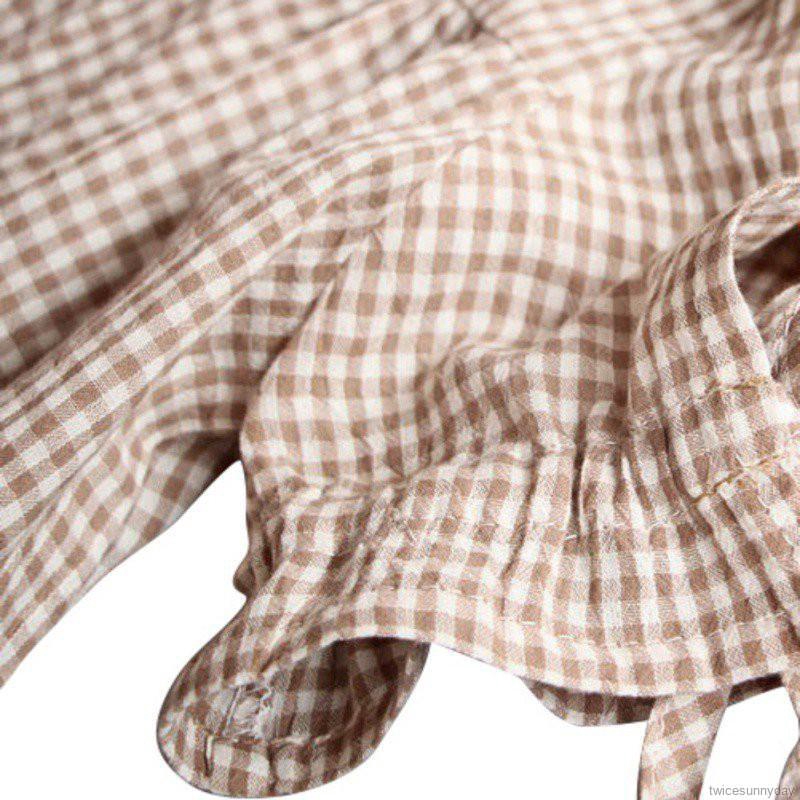 Đầm Cotton Ngắn Tay Cổ Tròn Đáng Yêu Cho Bé Gái