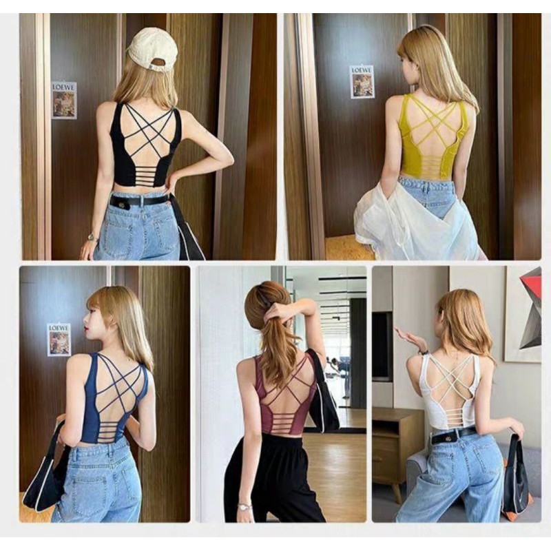 Giá Sỉ Áo Bra Tập Croptop Đan Lưng Chất Xịn Đẹp - Áo Bra Đan Lưng Siêu Quyến Rũ