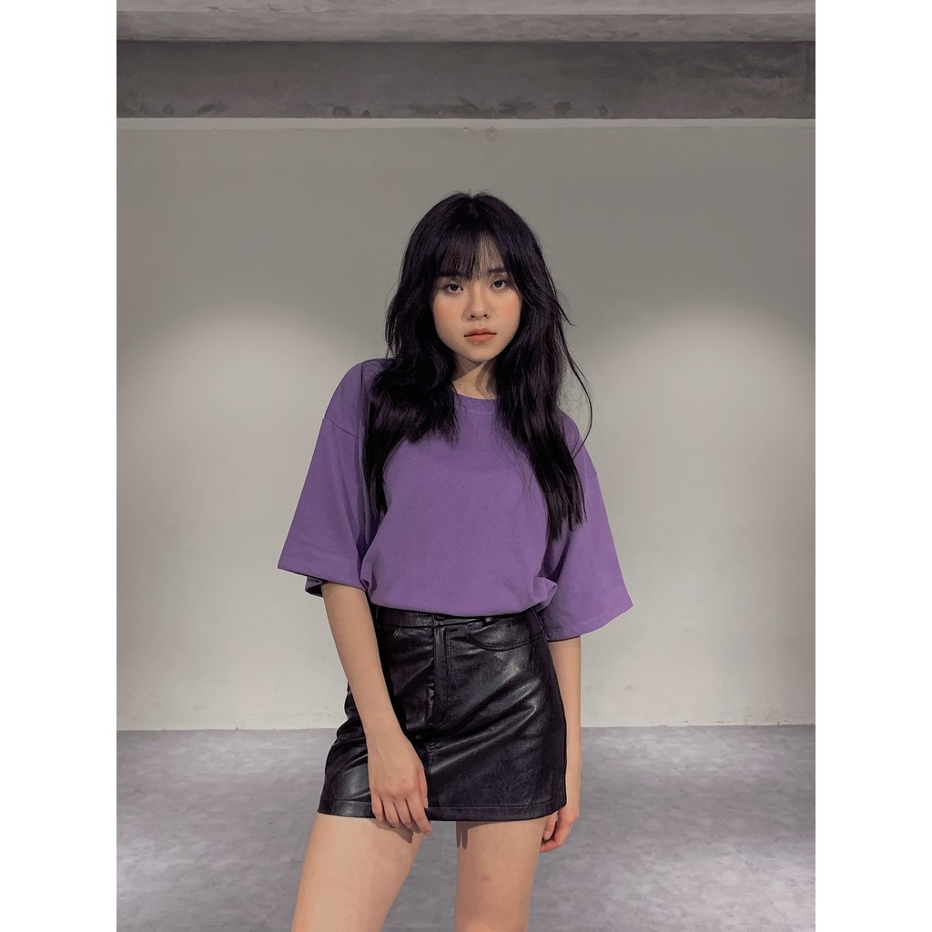 Chân váy da đen CHUBBIE Leather Skirt | BigBuy360 - bigbuy360.vn