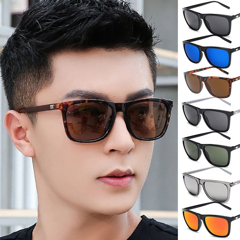 Kính Mát Gọng Vuông Bằng Nhựa Thời Trang Cho Nam