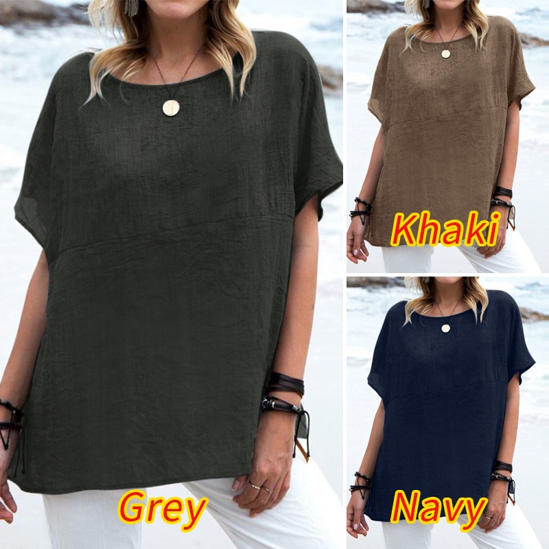 Zanzea Áo Sơ Mi Cotton Màu Trơn Phong Cách Châu Âu Thời Trang Đi Biển Cho Nữ