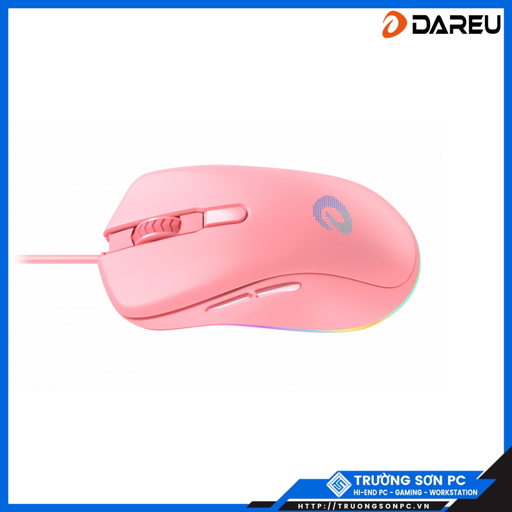 Chuột Gaming DAREU EM908 Pink Hồng (LED RGB, BRAVO sensor)