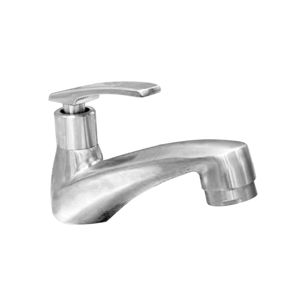 HomeBase MOYA Vòi lavabo chậu rửa LJ-5022A bằng thép không gỉ 10,5x13,5x4,4cm màu bạc