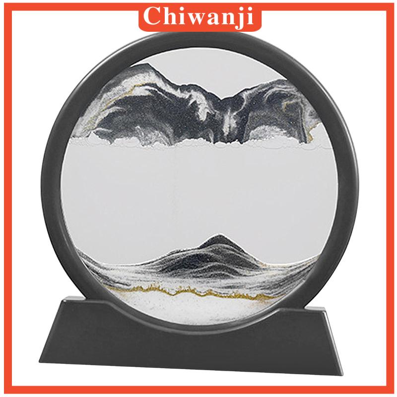 [Chiwanji] Tranh Cát Chuyển Cát Tròn Mặt Kính Trang Trí Cho Trẻ Em Và Người Lớn