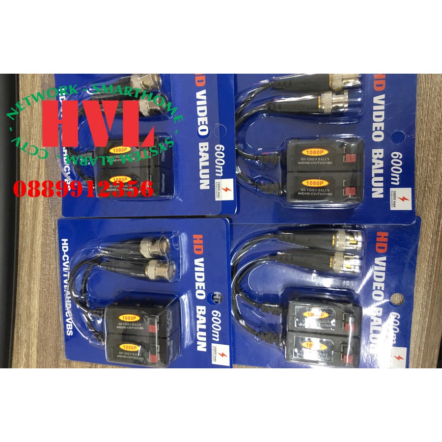 BALUN 1080P hỗ trợ Chuyển Đổi Video Cho Camera 2MP/3MP /4MP HDTVI, CVI ,AHD