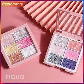 [Hàng mới về] Bảng phấn mắt NOVO kết cấu lì và ánh nhũ lấp lánh mềm mịn như khoai tây nghiền không dễ phai màu