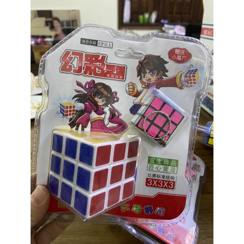 ĐỒ CHƠI RUBIK MAGIC CUBE 3X3X3 TẶNG RUBIK MINI