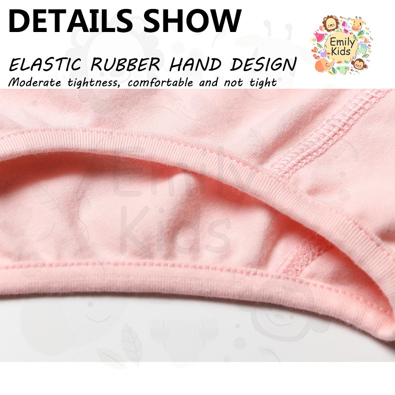 Bộ 2-5 Quần Lót Boxer Cotton Mềm Mại Thoải Mái In Họa Tiết Dễ Thương Cho Bé Gái