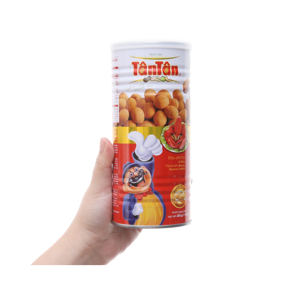 Đậu phộng vị Tôm Tân Tân lon 200g