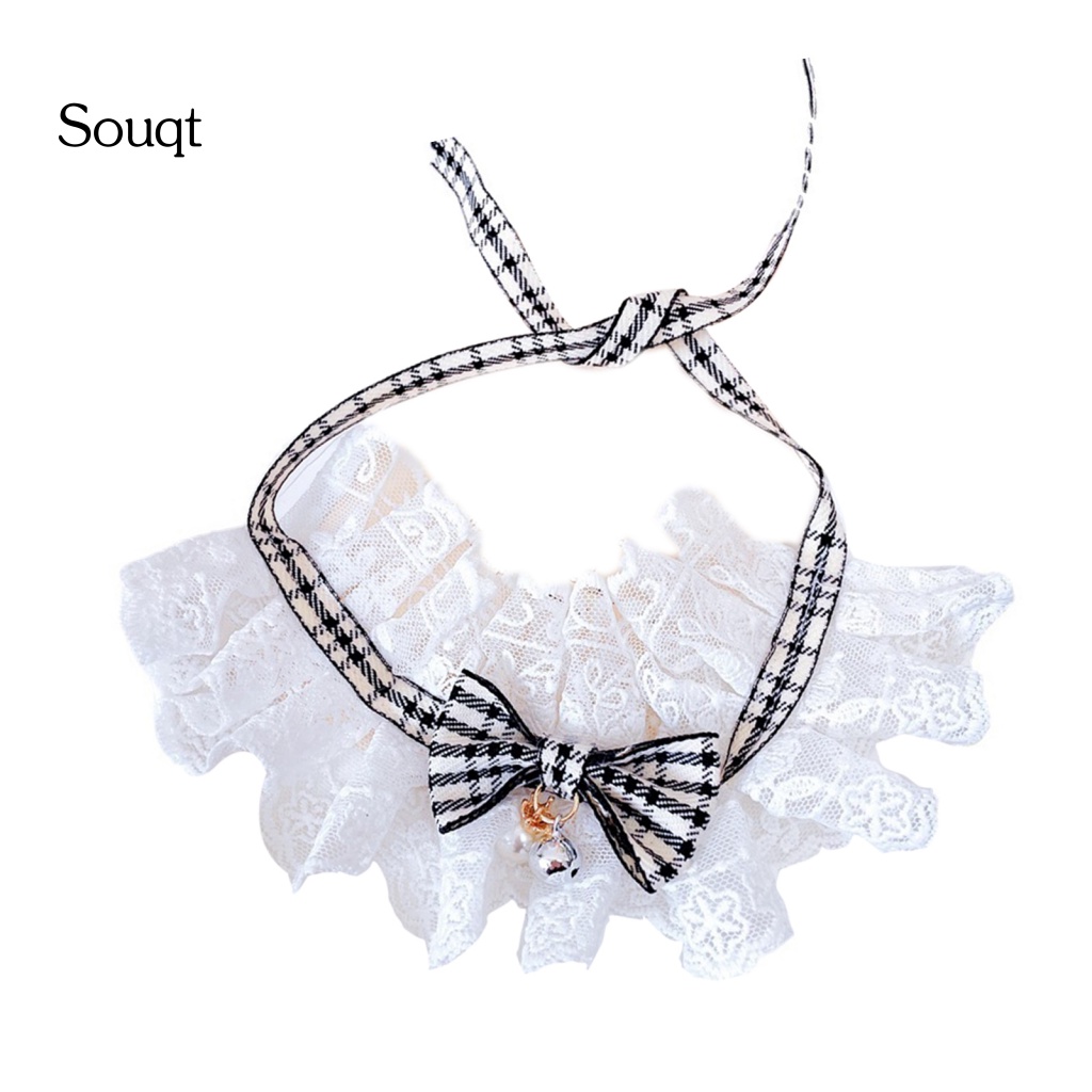 Vòng Cổ Vải Ren Thắt Nơ Thời Trang Cho Thú Cưng