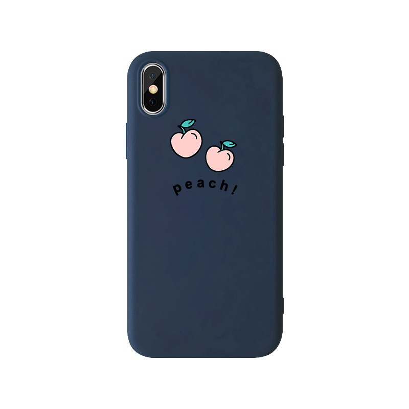 Ốp lưng điện thoại nhựa mềm iPhone 11 11Pro 11Promax 6 6s 6plus 6splus 7 7Plus 8 8Plus X XS XR Xsmax SE(2020) Peach hình trái đào | BigBuy360 - bigbuy360.vn