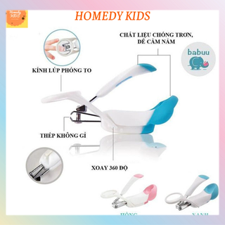 Bấm Móng Tay Có Kính Lúp An Toàn Tiện Lợi Cho Bé Chính Hãng Babuu Nhật