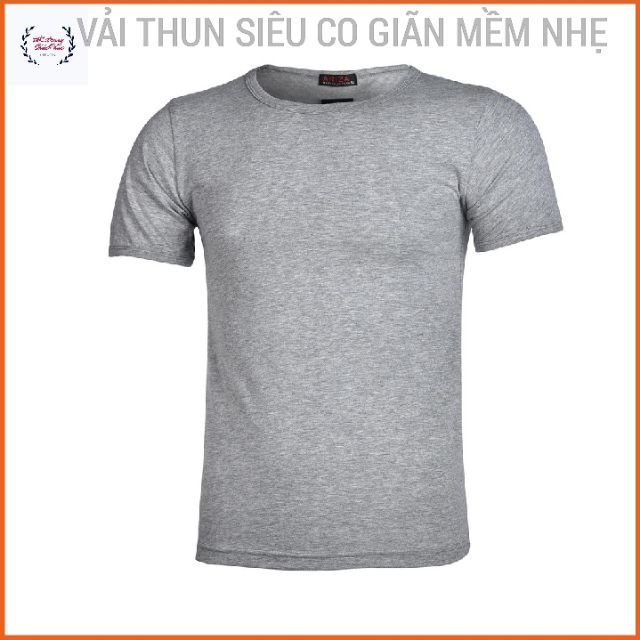 Áo thun trơn nam cổ tròn ngắn tay vải nhẹ mát co giãn 4 chiều xưởng nhà