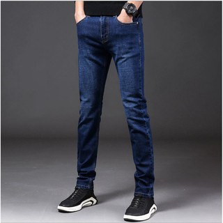 Quần Jean Nam Dài Trơn Quần Bò Nam Dáng Suông Co Giãn Chuẩn Form