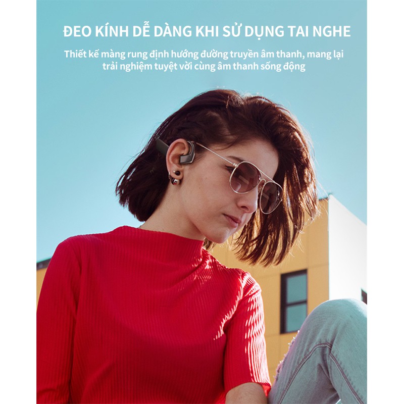 Tai nghe bluetooth K08, không nhét tai, tai nghe truyền âm qua  xương, tai nghe thể thao chống nước, âm thanh chất lượng