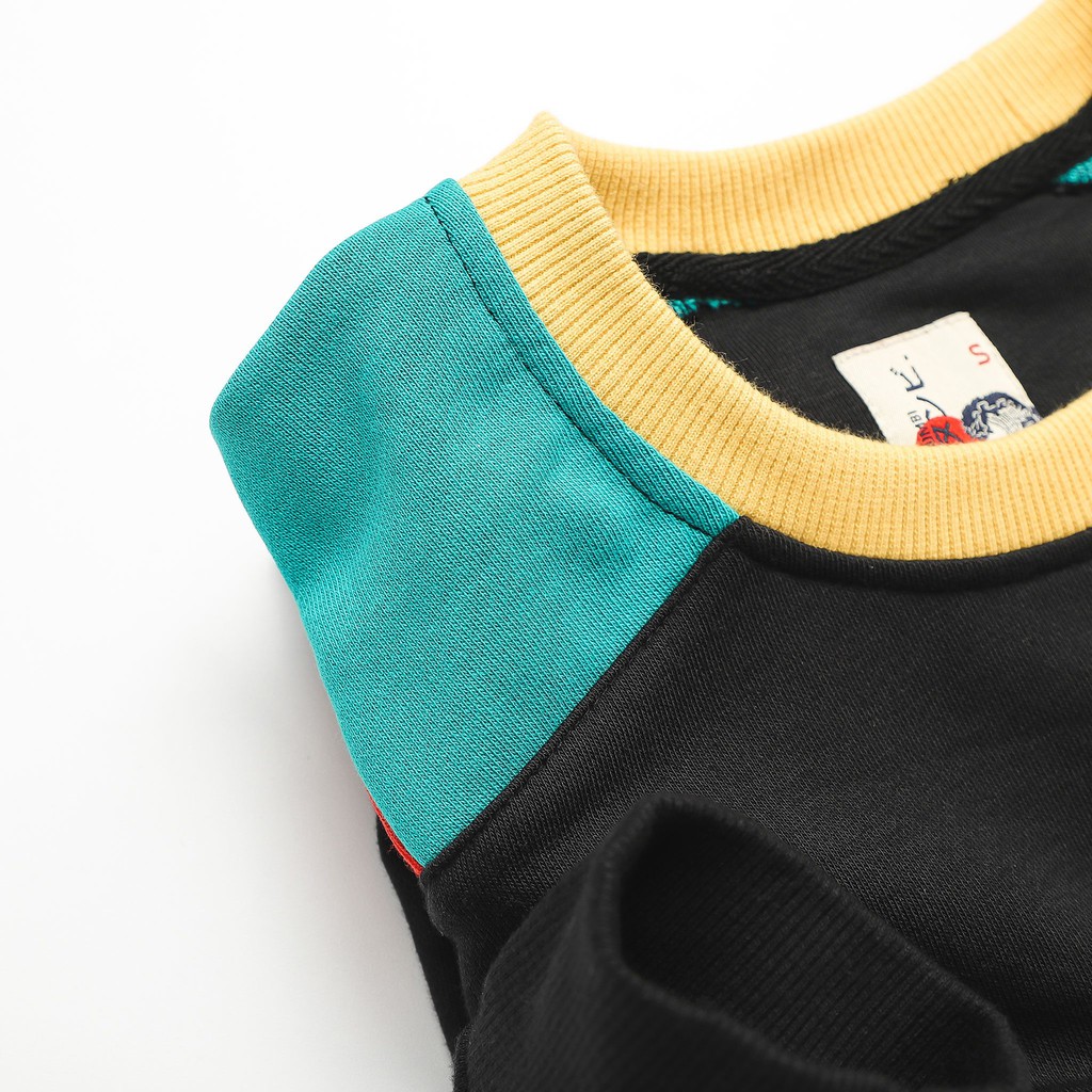 Áo Nỉ Nam Numbi Mix Vai Xanh Đen, Chất Vải Nỉ Dày Dặn Co Giãn, AN001526, SOMEHOW | BigBuy360 - bigbuy360.vn