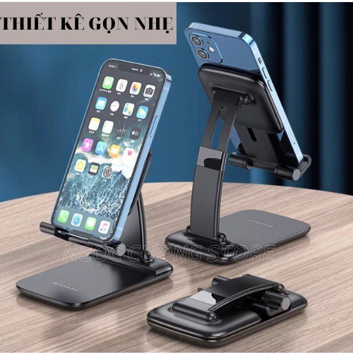 Giá đỡ điện thoại để bàn CAO CẤP thông minh gấp gọn, kệ đỡ ipad, máy tính bảng đa nặng tiện lợi sử dụng