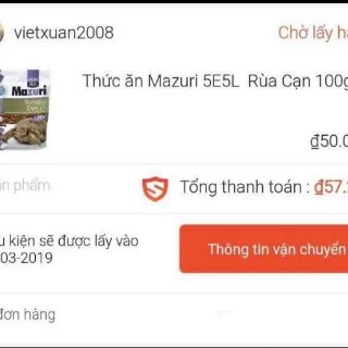 Thức ăn Mazuri 5E5LRùa Cạn 100gr