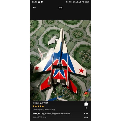 ♥️SIÊU RẺ♥️Bộ vỏ kit máy bay RC Su 27 KT, MiG 29, Su 37 Depron