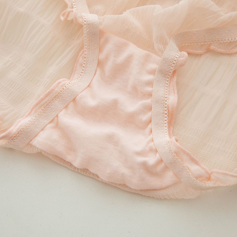 Quần Lót Cotton Không Đường May Lưng Vừa Đính Nơ Trong Suốt Thoáng Khí Gợi Cảm Cho Nữ