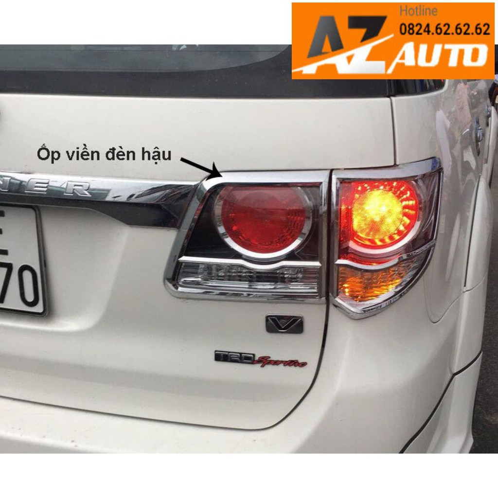 Ốp viền đèn hậu Fortuner 2012-2016 - hàng cao cấp