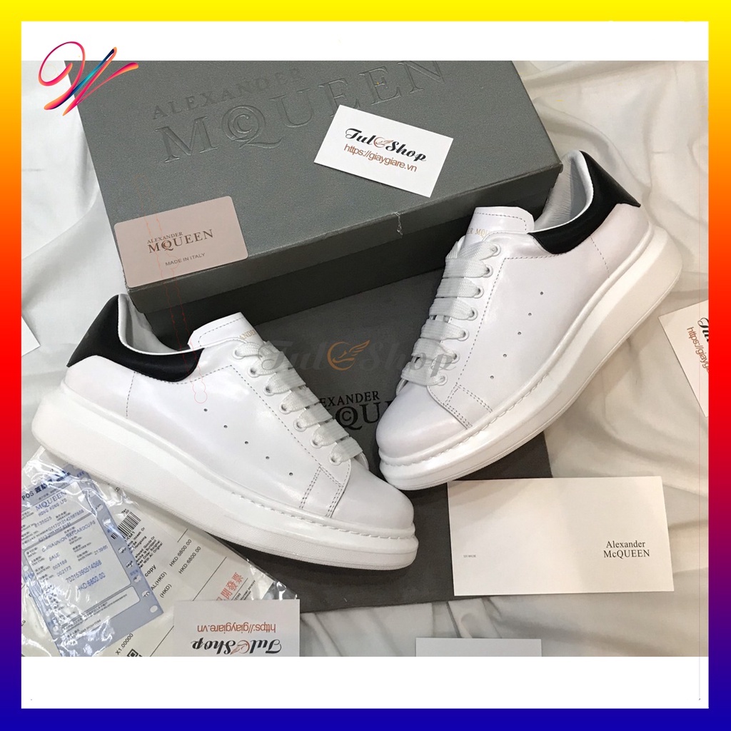 Giày Sneaker Cổ Thấp Mc Queen, Giầy Thể Thao Nam Nữ Trắng Đế Khâu Thoáng Khí | BigBuy360 - bigbuy360.vn