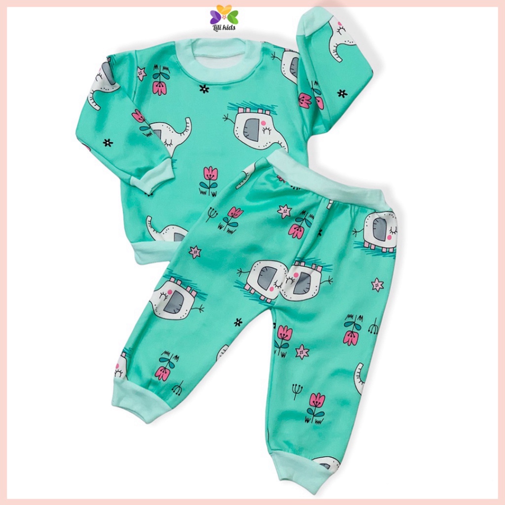 bộ nỉ cho bé trai bé gái bộ nỉ bông cho bé mềm mịn họa tiết LILIKIDS BDT06