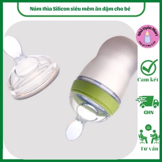 Núm thìa Silicon siêu mềm ăn dặm cho bé