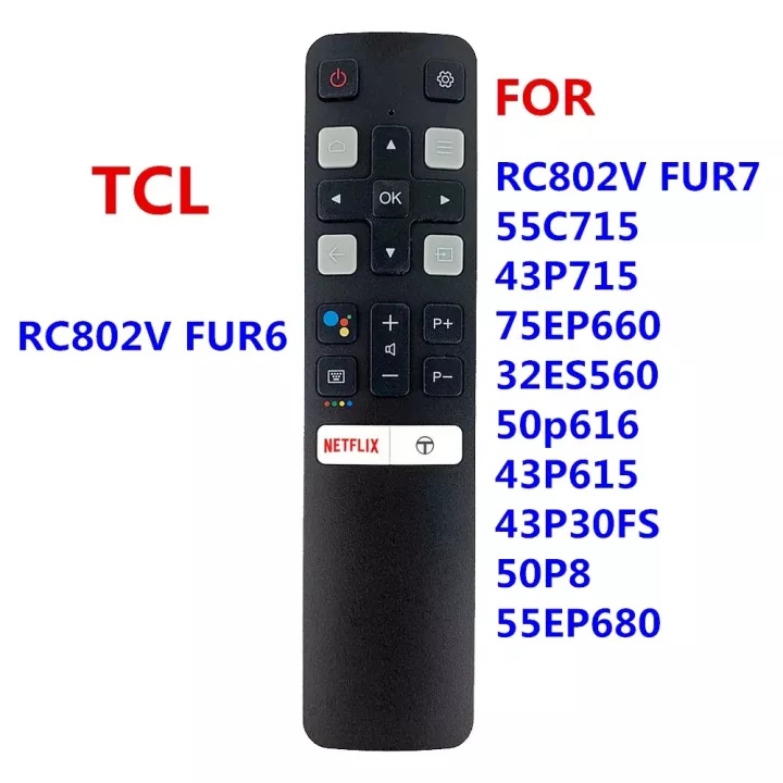 Tcl Điều Khiển Từ Xa Thông Minh Cho TV Google RC802V FMR1 RC802V FUR6 RC802V FNR1