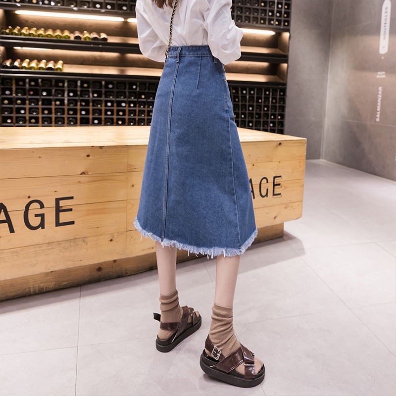 chân váy jean Đuôi Cá Dáng Chữ A Có Size Lớn 80-200 Kg Thời Trang Xuân Hè Dành Cho Nữ | BigBuy360 - bigbuy360.vn