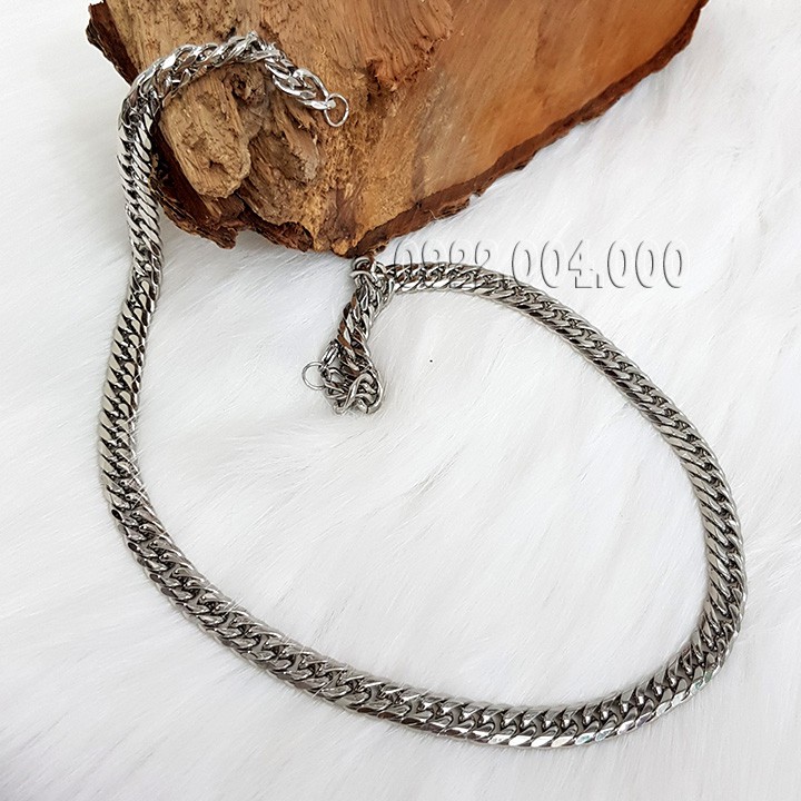 Dây chuyền nam, dây chuyền xích kép giác cạnh cỡ lớn DZ1205