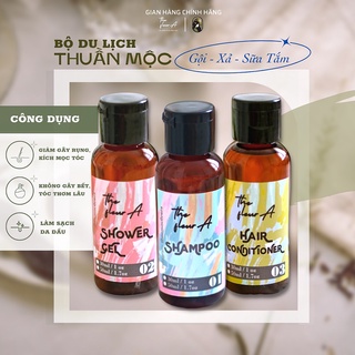 Bộ du lịch dầu gội + dầu xả + sữa tắm giúp làm sạch gàu, trắng da, rụng tóc, mượt tóc fleura