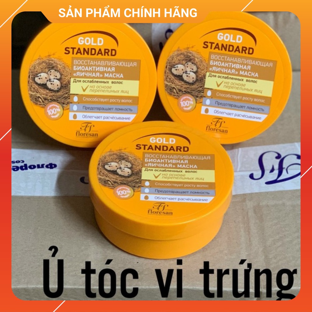 Kem ủ tóc floresan - ủ tóc Trứng Glod Stardard 200ml Nga - phục hồi tóc yếu