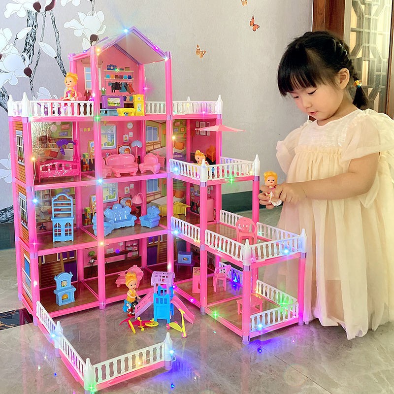 Bộ đồ chơi lắp ráp ngôi nhà búp bê barbie