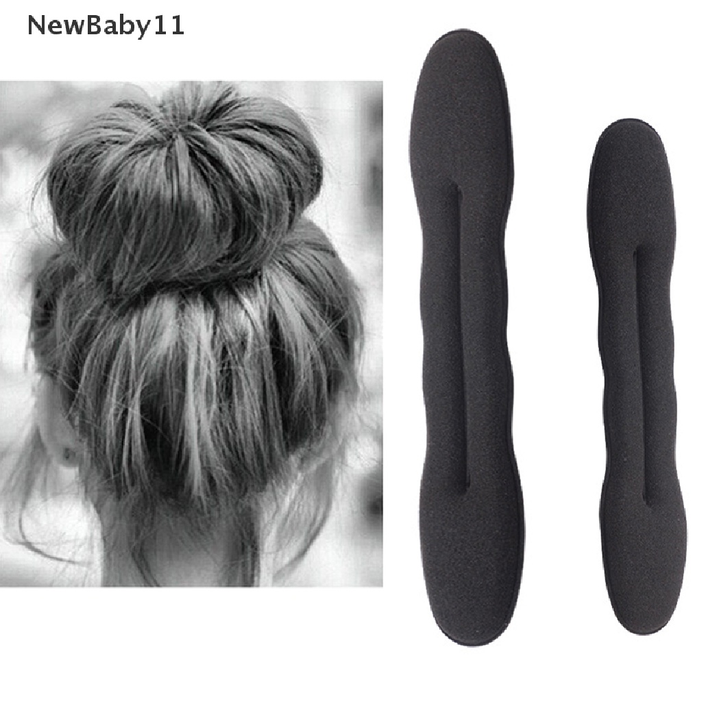 Dụng Cụ Búi Tóc Hình Bánh Donut Bằng Xốp Màu Đen Tiện Dụng