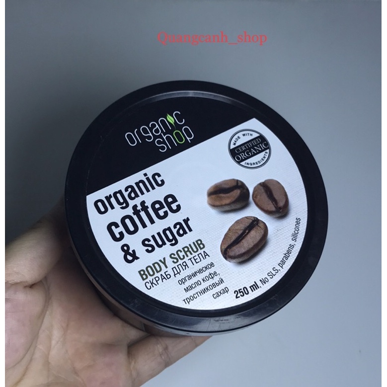 Combo Tẩy da chết organic coffee dành cho mặt và body organic shop