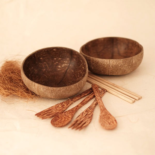 Bộ Chén Dừa 8 món - coconut cup